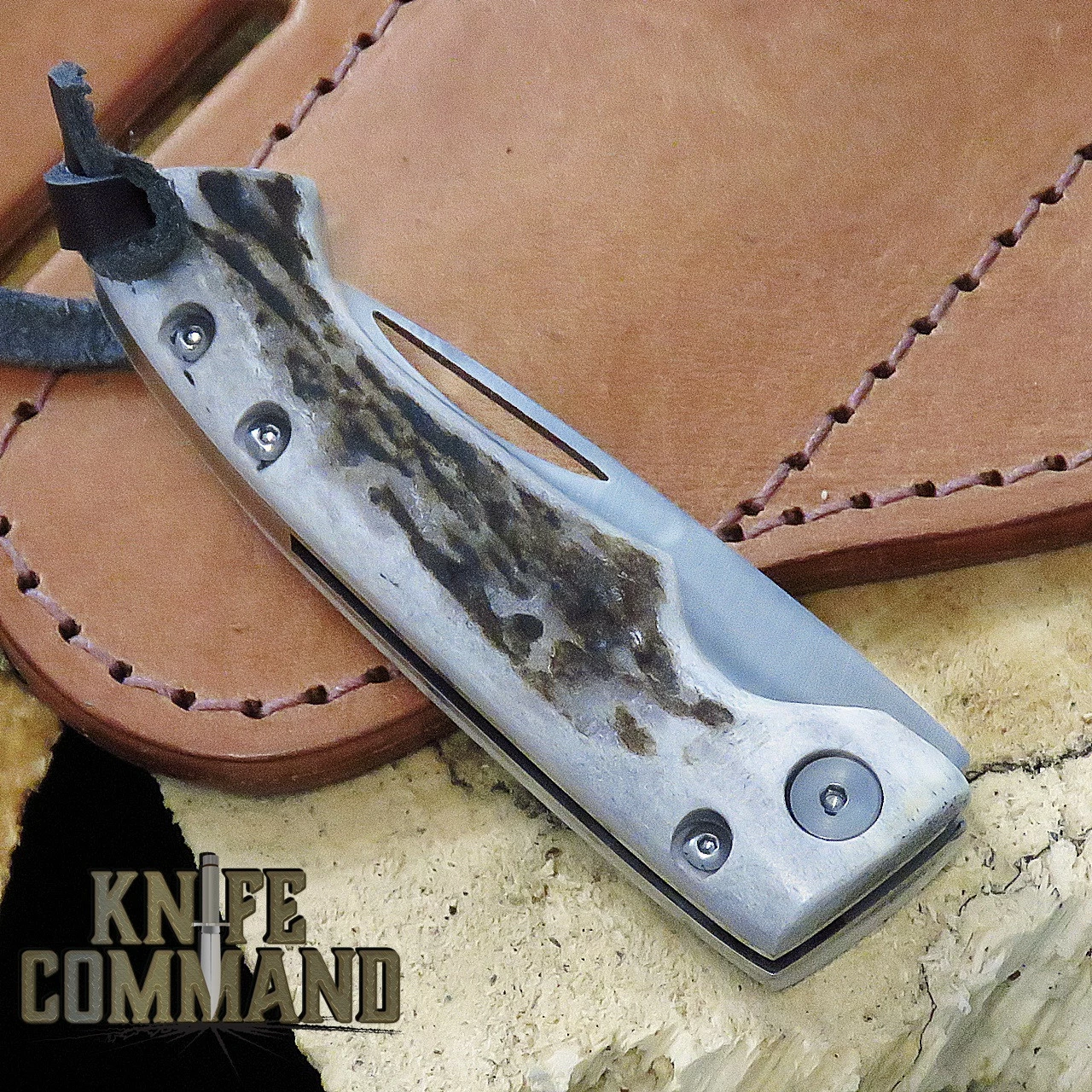 Silver Stag Liner Lock Cub Folder Hunting Knife FLLC2.5" Drop Point D2 With Sheath - Image 2