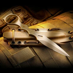 Spartan Blades CQB Tool Close Quarters Battle Knife Flat Dark Earth / Coyote Kydex Sheath SB9DE