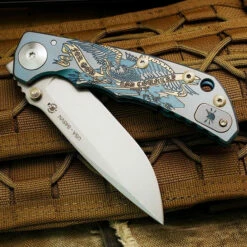 Spartan Blades Harsey Folder Special Edition For God And Country Titanium 4" CPM S45VN Blade SF5G&C -KNIFECOMMAND Sales SPARTAN HARSEY GOD AND COUNTRY IG 48195.1630617283.1280.1280