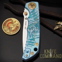 Spartan Blades Custom Harsey Folder Special Edition Plague Doctor Titanium 4" CPM S45VN Blade -KNIFECOMMAND Sales SPARTAN HARSEY PLAGUE DOCTOR CL 52461.1651091720.1280.1280