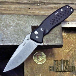 Spartan Blades PALLAS Button Lock Flipper Folder Stone Washed CPM S45VN Blade SF3SW