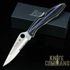 Spyderco Police Santa Fe Stoneworks Blue Line Special Knife Combo Edge