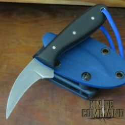 Paddy Smyth Knives Custom Stalker's Claw Hunting Knife, Black G-10 Blue Sheath Police Special -KNIFECOMMAND Sales STALKER CLAW BLACK BLUE BK 86085.1661984816.1280.1280