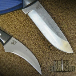 Paddy Smyth Knives Prototype Custom Stalker's Claw/ Pro Stalker Full Stalking Combo Hunting Knives, Black G-10 Blue Sheath Blueline -KNIFECOMMAND Sales STALKER CLAW COMBO BLACK BLUE BLDS 52599.1662058374.1280.1280