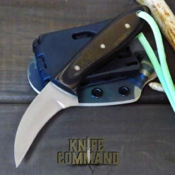 Paddy Smyth Knives Custom Stalker's Claw Hunting Knife, Black Brown G-10 Camo Sheath -KNIFECOMMAND Sales STALKER CLAW GREEN CAMO BK 30588.1661967386.1280.1280