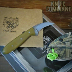 Paddy Smyth Knives Custom Stalker's Claw Hunting Knife, Jade G-10 Grass Camo Sheath -KNIFECOMMAND Sales STALKER CLAW JADE GRASS CAMO ALL 70793.1661977314.1280.1280