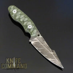 Wander Tactical Custom Barracuda Fixed Blade Knife Green Micarta / Ice Brush Blade -KNIFECOMMAND Sales WANDER BARRACUDA GREEN ICE BK 18102.1617649971.1280.1280