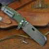 Wander Tactical Custom Franken Extreme Duty Folding Knife Green Micarta Duo -KNIFECOMMAND Sales WANDER FRANKEN FLAT BK 30712.1629325718.1280.1280