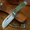 Wander Tactical Custom Franken "The Gate" Extreme Duty Folding Knife Green Micarta Wharncliffe -KNIFECOMMAND Sales WANDER FRANKEN GATE GM SGLSIX 13034.1629478707.1280.1280