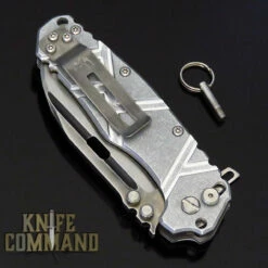 Wander Tactical Hurricane Custom Gen 3 Extreme Duty Folding Knife Silver Aluminum / Satin -KNIFECOMMAND Sales WANDER HURRICANE GEN 3 ALUMINUM SATIN CL 79828.1617641946.1280.1280