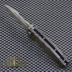 Wander Tactical Custom Hurricane Extreme Duty Folding Knife Ice Brush Black Green Micarta -KNIFECOMMAND Sales WANDER HURRICANE ICE BLK MIC HDLBK 43146.1500567202.1280.1280