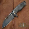 Wander Tactical Custom Hurricane TI Extreme Duty Folding Knife Black Micarta -KNIFECOMMAND Sales WANDER HURRICANE TI FOLDER BLACK 29407.1514753164.1280.1280