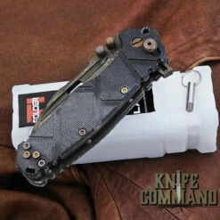 Wander Tactical Custom Hurricane TI Extreme Duty Folding Knife Ice Brush Black Micarta -KNIFECOMMAND Sales WANDER HURRICANE TI ICE BLK MIC 180131 CL 72906.1517432486.1280.1280