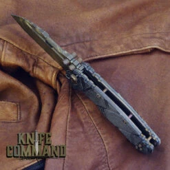 Wander Tactical Custom Hurricane TI Extreme Duty Folding Knife Ice Brush Black Micarta -KNIFECOMMAND Sales WANDER HURRICANE TI ICE BLK MIC 180131 HDLBK 77816.1517432486.1280.1280