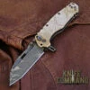 Wander Tactical Custom Hurricane TI Extreme Duty Folding Knife Ice Brush Coyote Tan Micarta -KNIFECOMMAND Sales WANDER HURRICANE TI ICE TAN MIC 180131 72722.1517449114.1280.1280