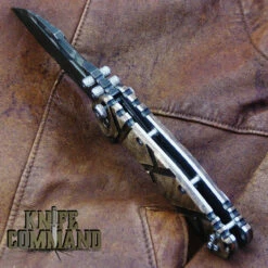 Wander Tactical Custom Hurricane TI Extreme Duty Folding Knife Ice Brush Natural Maple -KNIFECOMMAND Sales WANDER HURRICANE TI MAPLE NAT ICE HDLBK 00673.1519931962.1280.1280