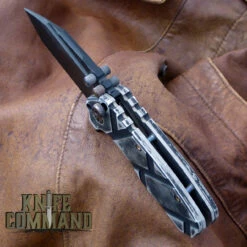 Wander Tactical Custom Mini Hurricane TI Extreme Duty Gentleman's Folding Knife Apocalypse Aluminum -KNIFECOMMAND Sales WANDER MINI HURRICANE ALUM BLK HDLBK 47268.1526589998.1280.1280
