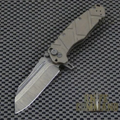 Wander Tactical Custom Mistral Extreme Duty Folding Knife Bi-Tone Gunkote Dark Green Micarta