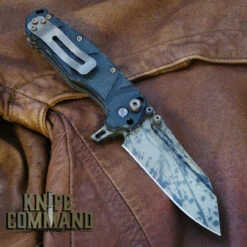 Wander Tactical Custom Mistral TI Extreme Duty Folding Knife Black Blood Black Micarta
