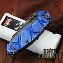 Wander Tactical Custom Mistral Blue Maple TI Extreme Duty Folding Knife Ice Brush -KNIFECOMMAND Sales WANDER MISTRAL TI BLUE MAPLE ICE CL 16066.1519935400.1280.1280