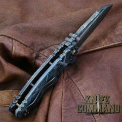 Wander Tactical Custom Mistral TI Extreme Duty Folding Knife Ice Brush Black Micarta -KNIFECOMMAND Sales WANDER MISTRAL TI ICE BLK MIC 180131 HDLBK 91356.1517449077.1280.1280