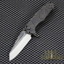 Wander Tactical Custom Sköll Wolf Extreme Duty Folding Knife Two-Tone Black Green Micarta Skoll
