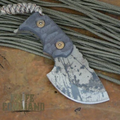 Wander Tactical Tricertops Knife Pitch Black Micarta Black Blood Gunkote