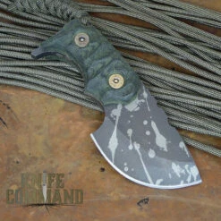 Wander Tactical Tricertops Knife Dark Forest Micarta Evil Black Blood Gunkote