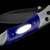 A200-2B Titanium Pocketknife With Compressed Acrylic Resin And Stainless Blade -KNIFECOMMAND Sales a200 1b 1blue