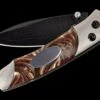 A200-3B Titanium Pocketknife With Compressed Acrylic Resin And Stainless Blade -KNIFECOMMAND Sales a200 1b 1brown 1