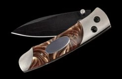 A200-3B Titanium Pocketknife With Compressed Acrylic Resin And Stainless Blade