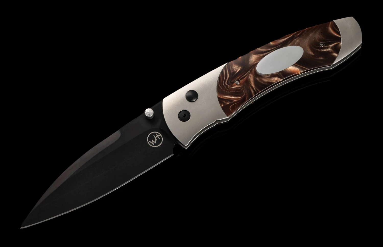 A300-3B Titanium Pocketknife With Compressed Acrylic Resin And Stainless Blade 4 A300-3B Titanium Pocketknife With Compressed Acrylic Resin And Stainless Blade - Image 2