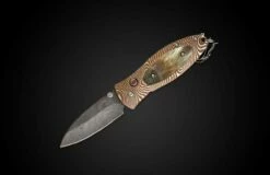 Daybreak Knife Pendant With Mokume Gane, Black Lip Pearl, And Damascus Blade -KNIFECOMMAND Sales b02 daybreak 3 1 1 1