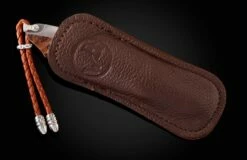 Redwood Titanium Pocketknife With Redwood Burl And Hand-forged Damascus Blade -KNIFECOMMAND Sales b04 redwood 4