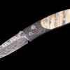 Archetype Damascus Pocketknife Featuring Fossil Woolly Mammoth Tooth -KNIFECOMMAND Sales b05 archetype 2