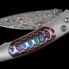 Dark Fire Titanium Pocketknife With 'Wave' Mokume And Damascus Blade 2 Dark Fire Titanium Pocketknife With 'Wave' Mokume And Damascus Blade -KNIFECOMMAND Sales b05 dark fire 1