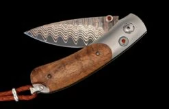 Curly Titanium Pocketknife Inlaid With Curly Koa Wood