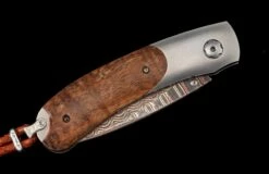Curly Titanium Pocketknife Inlaid With Curly Koa Wood -KNIFECOMMAND Sales b09 curly 3