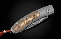Fierce Titanium Folding Knife With Mokume Gane And Wave Damascus -KNIFECOMMAND Sales b09 fierce 3