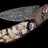 Lavish Pocketknife With Mokume Gane And Fossil Woolly Mammoth Tusk -KNIFECOMMAND Sales b09 lavish 1b