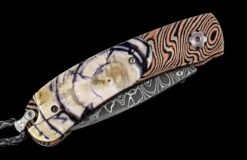 Lavish Pocketknife With Mokume Gane And Fossil Woolly Mammoth Tusk -KNIFECOMMAND Sales b09 lavish 3