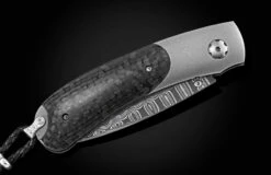 Metro Pocketknife With 'Wave' Damascus, Titanium And Carbon Fiber -KNIFECOMMAND Sales b09 metro 3