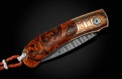 Red Hills Pocketknife With Desert Ironwood, 'Wave' Mokume, And Damascus Steel -KNIFECOMMAND Sales b09 red hills 3