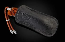 Red Hills Pocketknife With Desert Ironwood, 'Wave' Mokume, And Damascus Steel -KNIFECOMMAND Sales b09 red hills 4