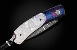 White Wave Folding Knife Featuring Carved Mother Of Pearl, And 'wave' Damascus Blade 9 White Wave Folding Knife Featuring Carved Mother Of Pearl, And 'wave' Damascus Blade -KNIFECOMMAND Sales b09 white wave 3
