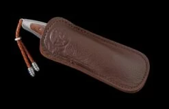 Beech Titanium Pocket Knife Featuring Beech Wood And 'copper Wave' Damascus Blade 11 Beech Titanium Pocket Knife Featuring Beech Wood And 'copper Wave' Damascus Blade -KNIFECOMMAND Sales b10 beech 4