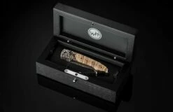 Corsair Hand-carved Sterling Silver Pocketknife Inlaid With Fossil Woolly Mammoth Tooth -KNIFECOMMAND Sales b10 corsair 5