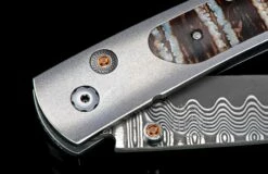 Reverso Titanium Pocketknife Featuring Fossil Mammoth Tooth And 'wave' Damascus Blade 9 Reverso Titanium Pocketknife Featuring Fossil Mammoth Tooth And 'wave' Damascus Blade -KNIFECOMMAND Sales b10 reverso 4 1 1