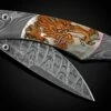 Black Dragon Hand-forged Damascus Pocketknife With Maki-e On Black Lip Pearl -KNIFECOMMAND Sales b12 black dragon 1