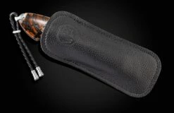 Cyber Skull Laser And Hand-engraved Pocketknife With Woolly Mammoth Tusk -KNIFECOMMAND Sales b12 cyber skull 4